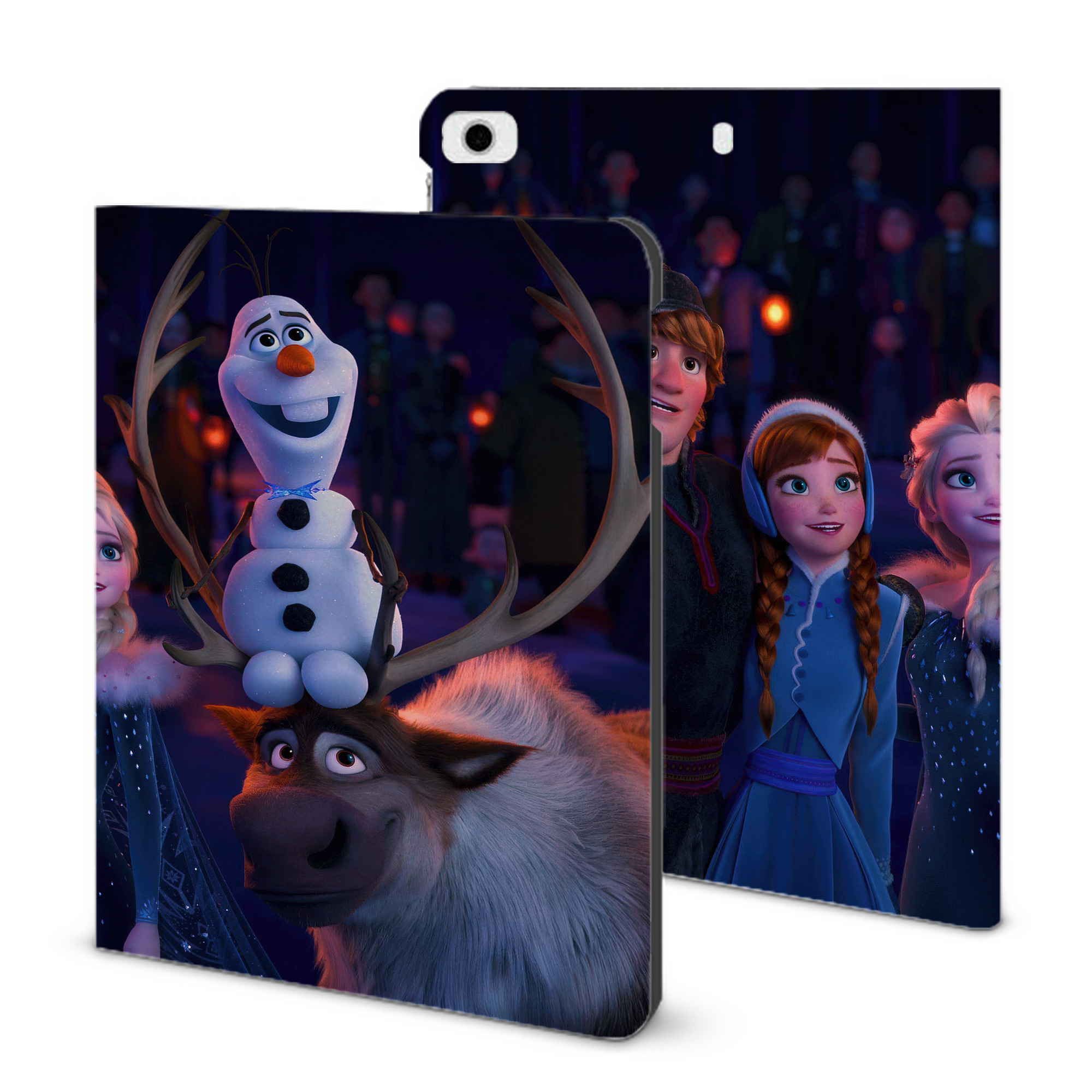 （画像用） アナと雪の女王 アンナ エルサ Frozen Anna Elsa IPad ケース ブック型 PUレザー TPU 耐衝撃 軽量 薄型 ペン収納なし 全面保護 IPad 各モデル対応